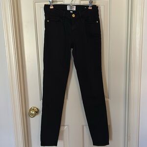 Frame Skinny Black Jeans size 25